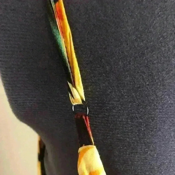 zanzea black and sunflower thin strap buddle dress size xxl - Picture 10 of 10